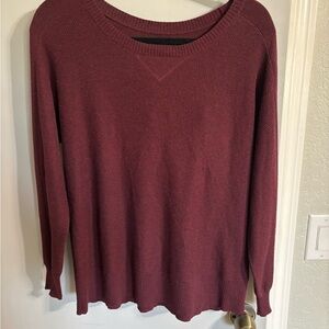 American Eagle Outfitters Maroon Crew Neck Sweater